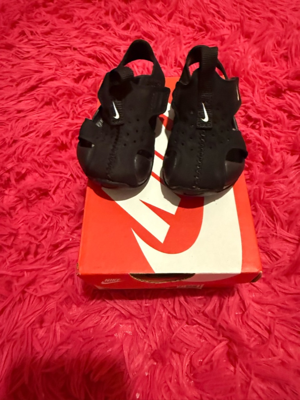 Nike Kids Black Open-Toe Athletic Sandals